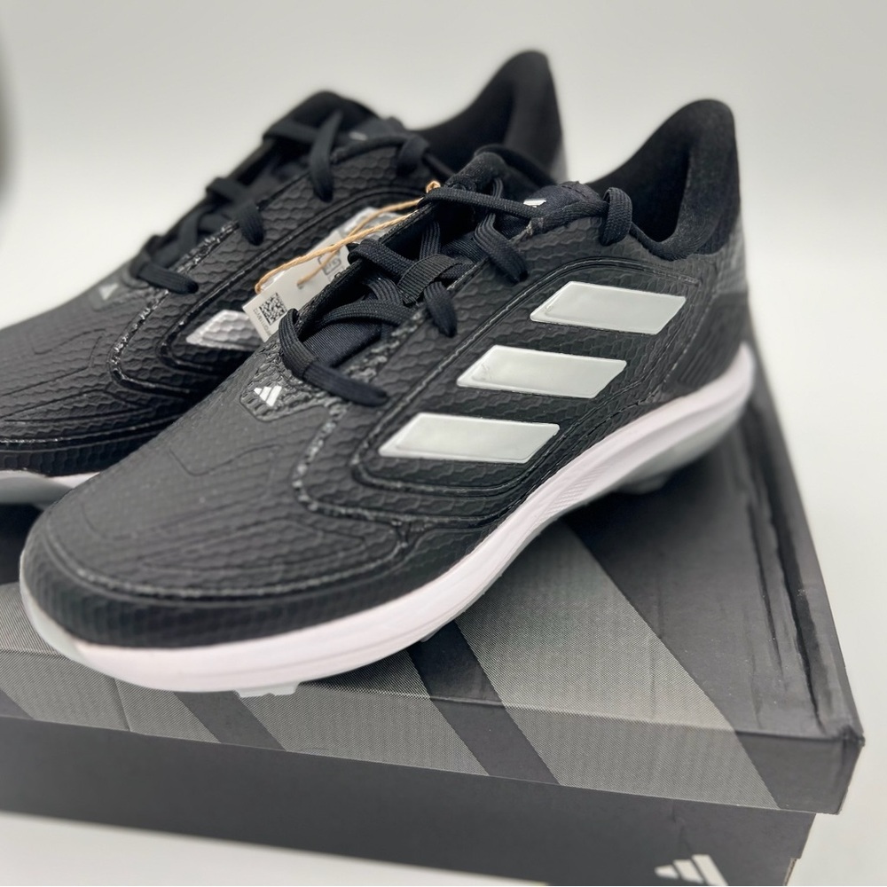 adidas Women's Adizero Purehustle 3 Sneaker, Core Black/Silver Metallic/Wht, 5.5